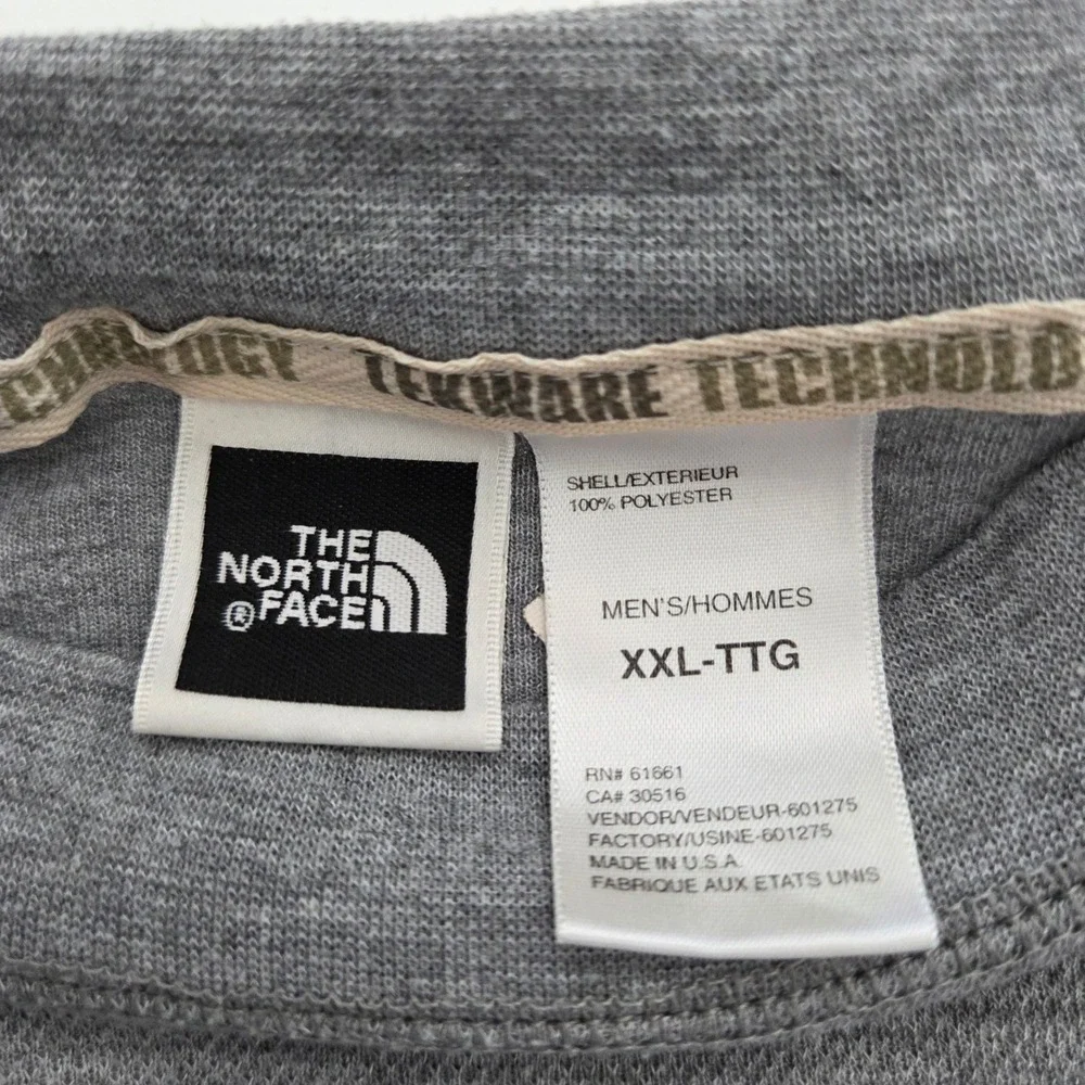 The North Face Shirt Gray Tekware Raglan‎ Performance Mens XXL